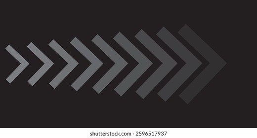 dynamic arrow symbol. Modern arrow icon. arrows sign on black screen, Sign Arrows Animation. arrows pointing to the right animated