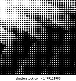 Dynamic Arrows Halftone, Pointillism Style, Background with Irregular, Chaotic Dots, Points, Circle, Abstract Monochrome Pattern, Black and White 