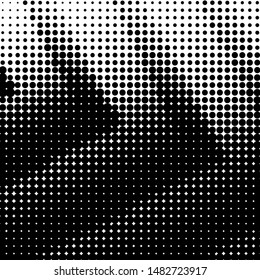 Dynamic Arrows Halftone, Pointillism Style, Background with Irregular, Chaotic Dots, Points, Circle, Abstract Monochrome Pattern, Black and White 