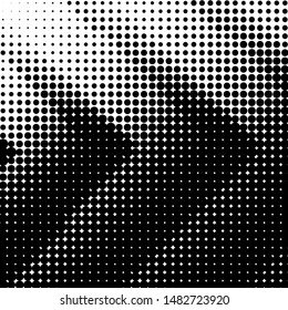 Dynamic Arrows Halftone, Pointillism Style, Background with Irregular, Chaotic Dots, Points, Circle, Abstract Monochrome Pattern, Black and White 