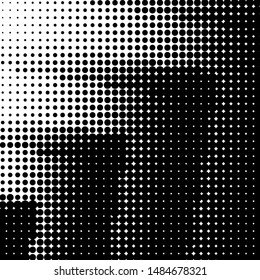 Dynamic Arrows Halftone, Pointillism Style, Background with Irregular, Chaotic Dots, Points, Circle, Abstract Monochrome Pattern, Black and White 