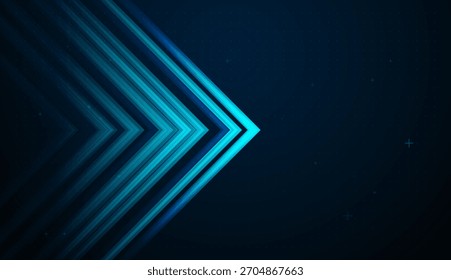 A Dynamic arrows rise across a digital grid, illustrating long-term growth, efficiency, and upward market trends. glowing blue Arrows represents growth Finance Concepts