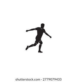 Dynamic athlete's profile captures athletic prowess. Ideal for sports apparel ads and event promotions.