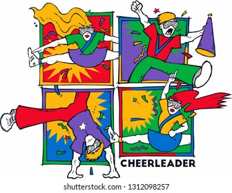 Dynamic, Athletic Cheerleader Design