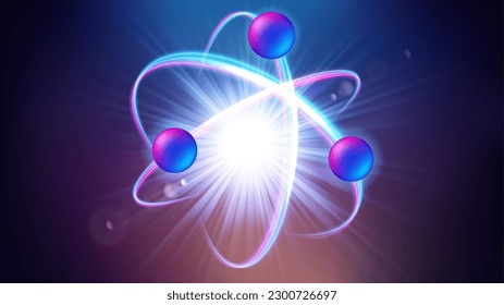 Dynamic Atom Light Concept, isolated and easy to edit. Vector Illustration - Shutterstock ID 2300726697
