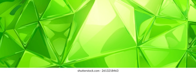 A dynamic and attractive vector illustration featuring bright green geometric shapes, creating a modern abstract design.