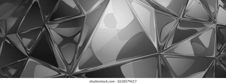 A dynamic and attractive vector illustration featuring black geometric shapes, creating a modern abstract design.