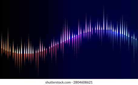 dynamic audio sound wave equalizer background design vector