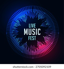 dynamic audio tune equalizer background for live music fest vector