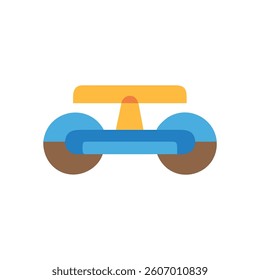 Dynamic Back Roller Icon for Workouts. Design of Fitness and Gym Icons.