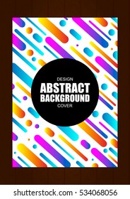 Dynamic background A4 format. Colorful geometric on white background. Good for Covers, Placards, Posters, Flyers and Banner Designs. Vector illustration.vector illustration.