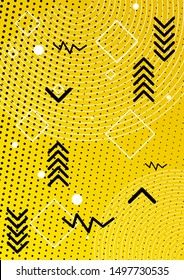 dynamic background in black and yellow colors, movement in the picture