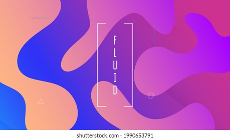 Dynamic Background. Blue Digital Shape. Business Paper. Flow Horizontal Presentation. Fluid Design. Cool Liquid Poster. Wave Landing Page. Rainbow Element. Lilac Dynamic Background