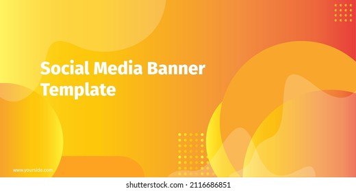 Dynamic background design with orange color. Social Media Banner. EPS10 Vector