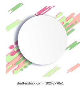 Dynamic Background with Diagonal Flowing Shapes. Abstract Texture in Memphis Style. Trendy Minimalistic Design Illustrating Motion. Bright Running Lines. Vector Background.