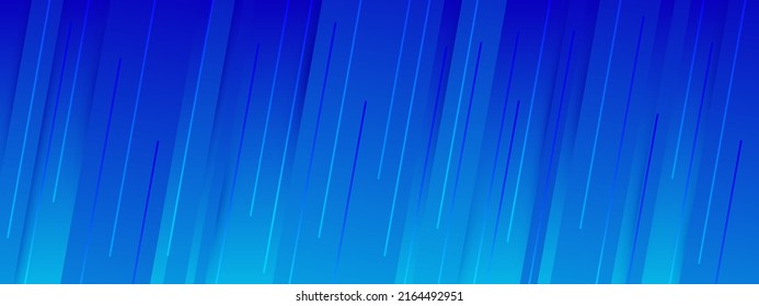 Fondo dinámico con líneas diagonales. Líneas rectas de gradiente azul con sombras. Fondo del vector