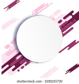 Dynamic Background with Diagonal Rounded Shapes. Abstract Texture in Memphis Style. Trendy Minimalistic Design Illustrating Speed. Bright Running Lines. Vector Background.