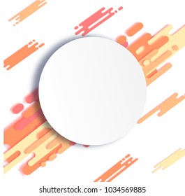 Dynamic Background with Diagonal Rounded Shapes. Abstract Texture in Memphis Style. Trendy Minimalistic Design Illustrating Motion. Bright Running Lines. Vector Background.