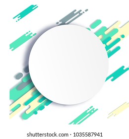 Dynamic Background with Diagonal Rounded Shapes. Abstract Texture in Memphis Style. Trendy Minimalistic Design Illustrating Motion. Bright Running Lines. Vector Background.