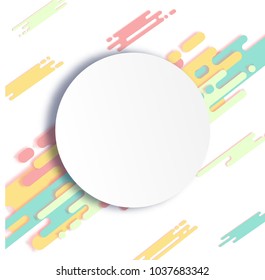 Dynamic Background with Diagonal Rounded Shapes. Abstract Texture in Memphis Style. Trendy Minimalistic Design Illustrating Motion. Bright Running Lines. Vector Background.