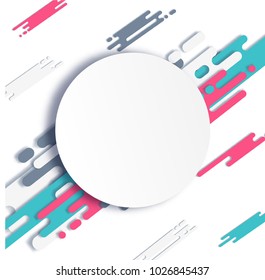 Dynamic Background with Diagonal Smooth Shapes. Abstract Texture in Memphis Style. Trendy Minimalistic Design Illustrating Speed. Bright Running Lines. Vector Background.