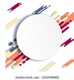 Dynamic Background with Diagonal Smooth Shapes. Abstract Texture in Memphis Style. Trendy Minimalistic Design Illustrating Speed. Bright Running Lines. Vector Background.