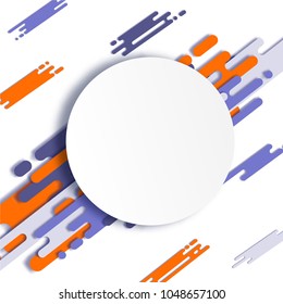 Dynamic Background with Diagonal Smooth Shapes. Abstract Texture in Memphis Style. Trendy Minimalistic Design Illustrating Speed. Bright Running Lines. Vector Background.