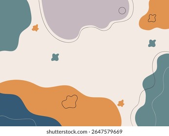 Dynamic background with fluid shapes minimal poster. ideal for banner, web, header, cover, billboard, brochure, social media, vector illustration.
