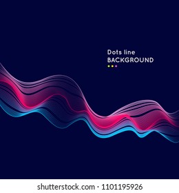 Dynamic background with lines and dots. Modern vector illustration for design