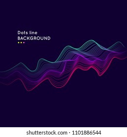 Dynamic background with lines and dots. Modern vector illustration for design