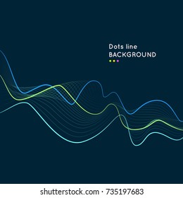 Dynamic background with lines and dots. Modern vector illustration for design