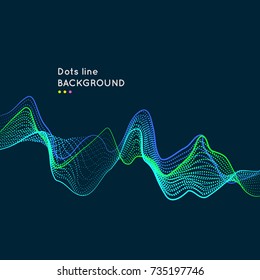 Dynamic background with lines and dots. Modern vector illustration for design