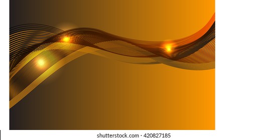 dynamic background orange wavy lines on a dark background