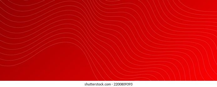 Dynamischer Hintergrund mit Wellenlinien. roter Farbverlauf-Hintergrund mit weißen Wellenlinien. Vektorhintergrund