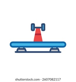 Dynamic Balance Board Trainer Icon Design. Design of Fitness and Gym Icons.