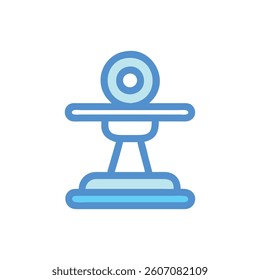 Dynamic Balance Disc Icon for Workouts. Design of Fitness and Gym Icons.