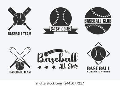 Dynamic Baseball Logo Design Bundle, Creative Baseball Team Logos, Bold Baseball Logo Concepts, Professional Baseball Logo Templates