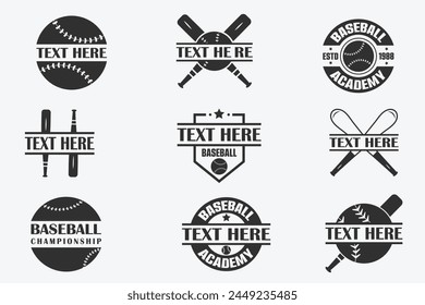 Dynamic Baseball Monogram Logo Designs bundle, Creative Baseball Team Monogram Logos, Bold Baseball Logo Concepts, Professional Baseball Logo Templates