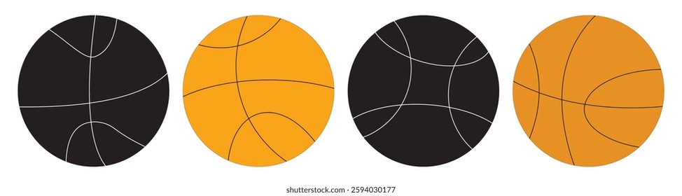 Dynamic Basketball Action Vector Illustrations 