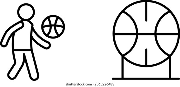 "Dynamic Basketball Icon for Sports, Teams, and Athletic-Themed Designs"