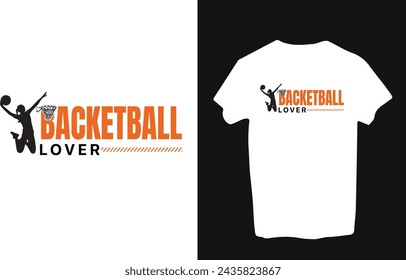 "Dynamic basketball player silhouette with ball, vibrant colors, team logo, motivational quote, breathable fabric, comfortable fit, sporty and stylish."






