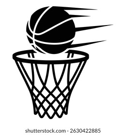 Basquete dinâmico disparado através do aro