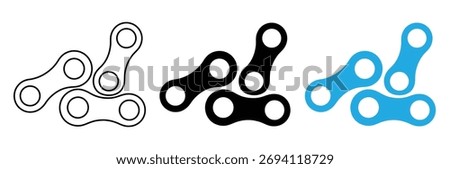 Dynamic bicycle chain links icon set,bike,
chain,
link,
cycling,
sport,
transport,
speed,
movement,
connection,
technology,
industry,editable stroke
