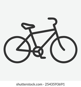 Dynamic Bike Icon Line Art - Ilustração de Símbolo de Bicicleta elegante e elegante