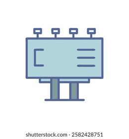 Dynamic billboard symbol illustration for effective advertising outreach.
