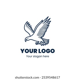 "Dynamic Bird Logo with Stylish Flight and Strong Branding Elements"

