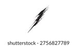 A dynamic black brush stroke on a white background, conveying a sense of raw energy and swift motion.