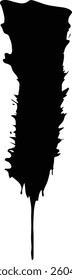 Dynamic Black Brushstroke with Expressive Flow - Modern Abstract Vector