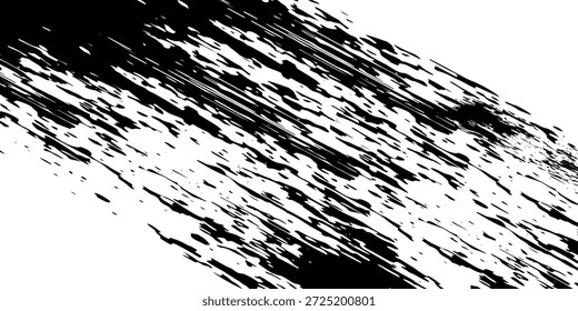 Dynamic Black Diagonal Brush Strokes on White Background