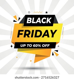 Etiqueta de descuento de Black Friday dinámico con 60 de descuento